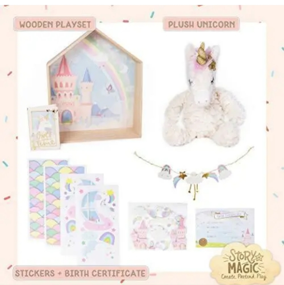 Story Magic Unicorn Dream Dollhouse by Horizon Group USA,Plush Unicorn